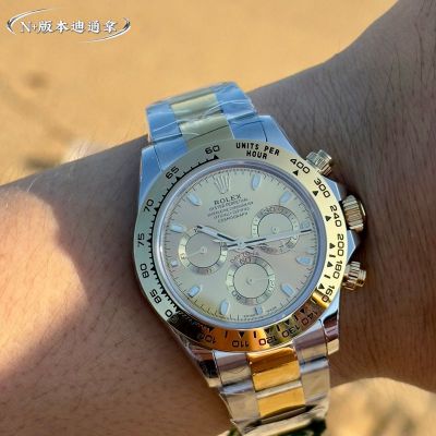 N factory ROLEX Daytona 904L Steel 7750 Movement 40*12.2 MM Gold Watch